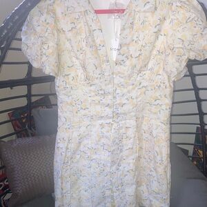 Storia Yellow Floral Mini Dress